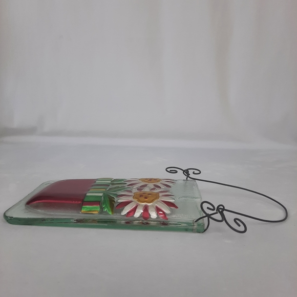Fused Glass Hanging Pocket Flower Vase - Picture 6 of 9